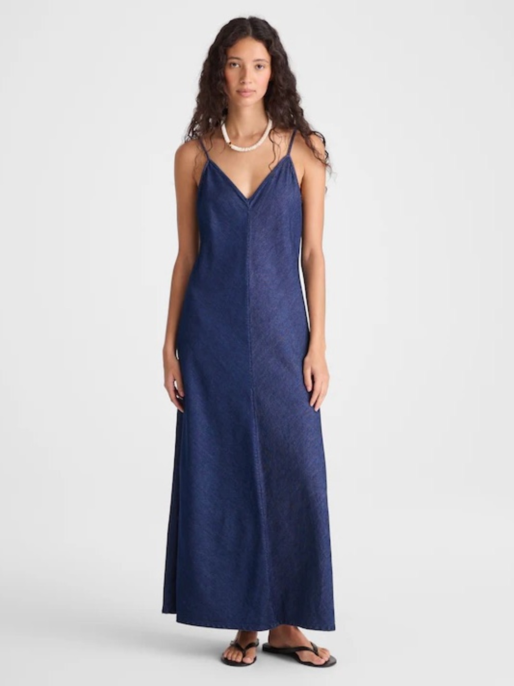 Madewell Denim Midi Dress with Thin Straps